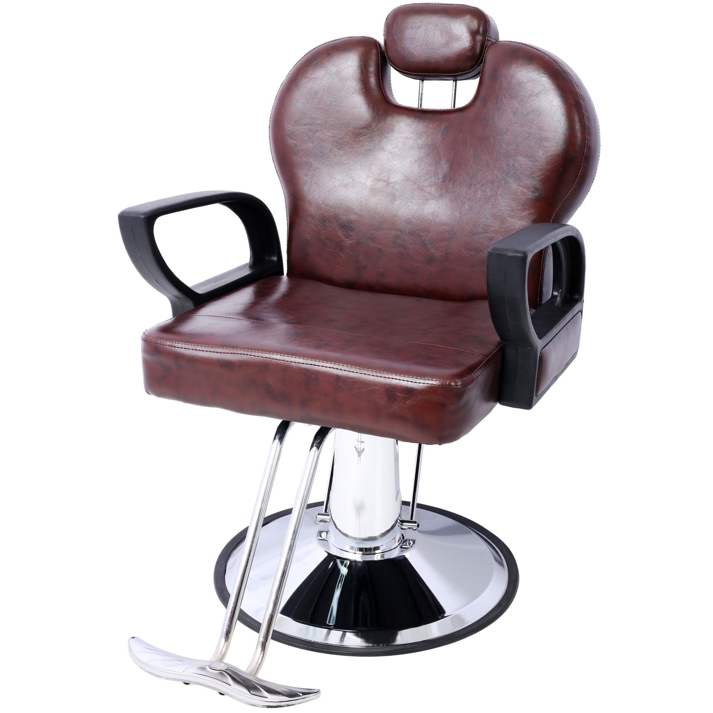 Artist hand Hair Stylist All Purpose Barber Chair for Barbershop Salon Chair,Heavy Duty Hydraulic Barber Chair Spa Furniture Shampoo Reclining Extra Wider Seat Beauty Hair Salon Equipment ,brown