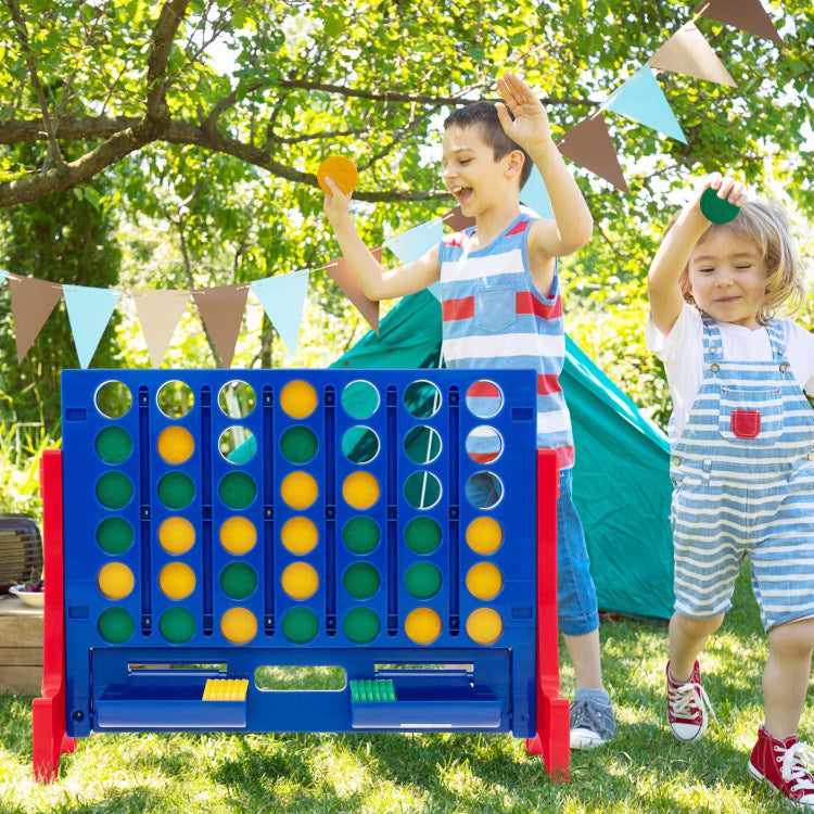 Jumbo 4-to-Score Connect Game Set with Carrying Bag and 42 Coins