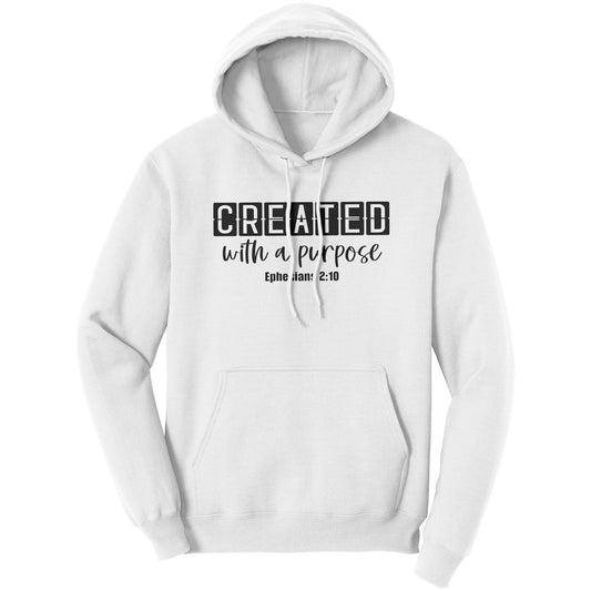 Graphic Hoodie Sweatshirt, Created With Purpose Hooded Shirt, S2