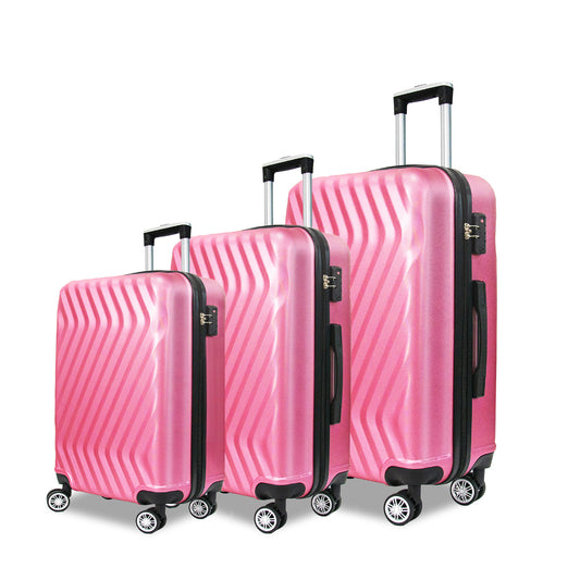 Hardside Lightweight Luggage Featuring 4-Spinning Wheel Robust ABS and Secure TSA Lock Luggage Set 3 Pieces(20/24/28 Inches) Women and Men