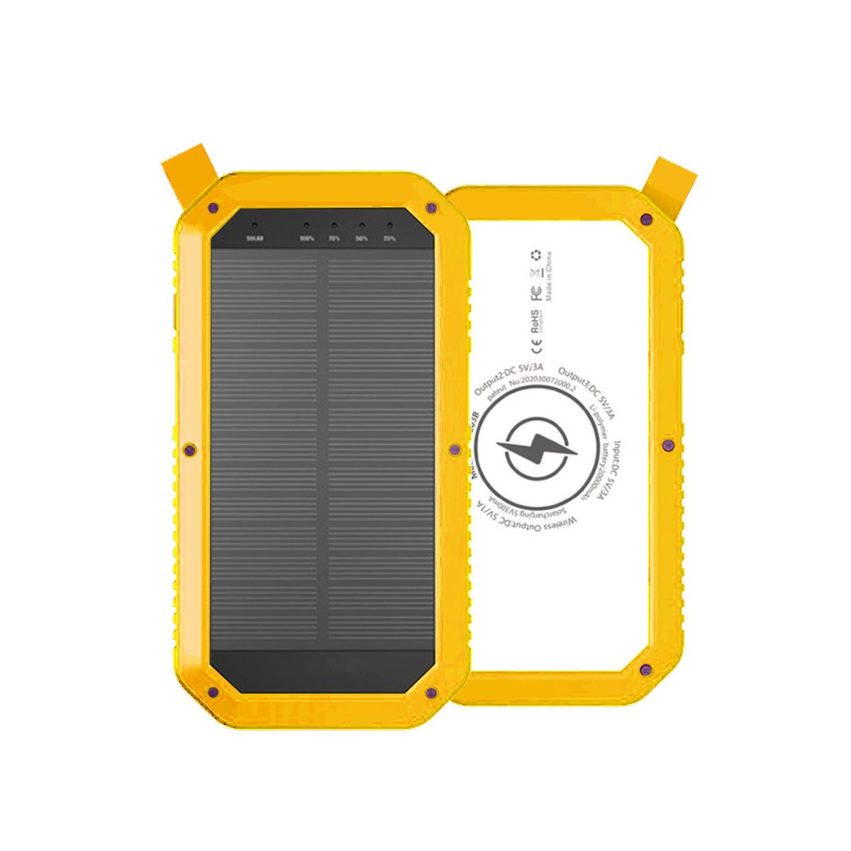 Sun Chaser Mini Solar Powered Wireless Phone Charger 10; 000 mAh With LED Flood Light