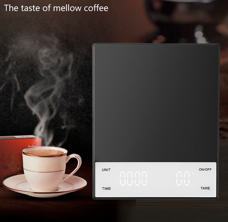 coffee timing scale. Weighing range of 3000g intelligent electronic scale kitchen baking scale quantity