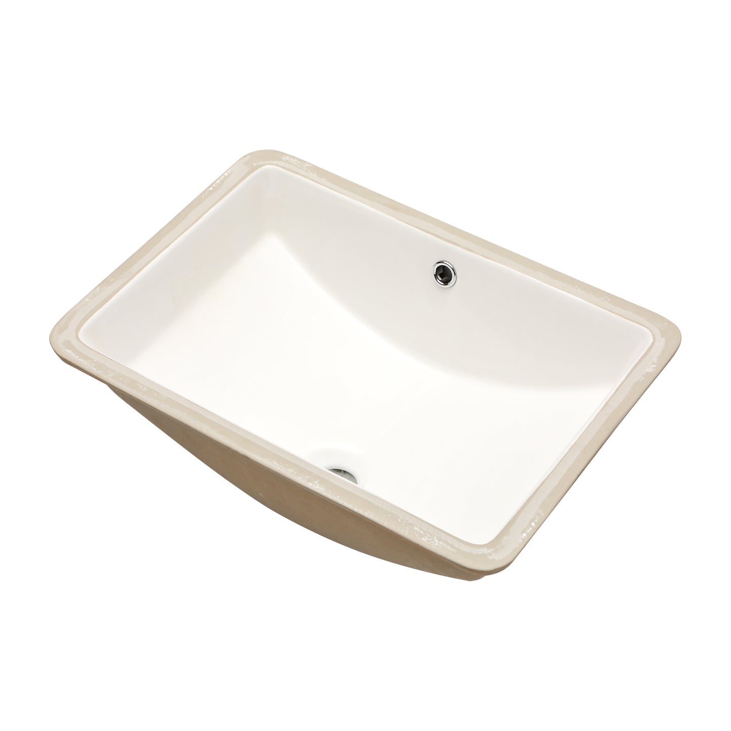 Bathroom Undermount Vessel Sink Pure White Porcelain Ceramic Lavatory Vanity Sink