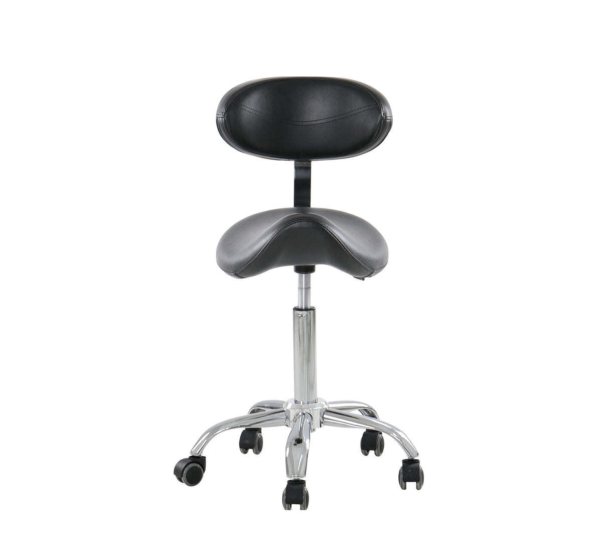 Pala Saddle Salon Facial chair swiveling with backrest black