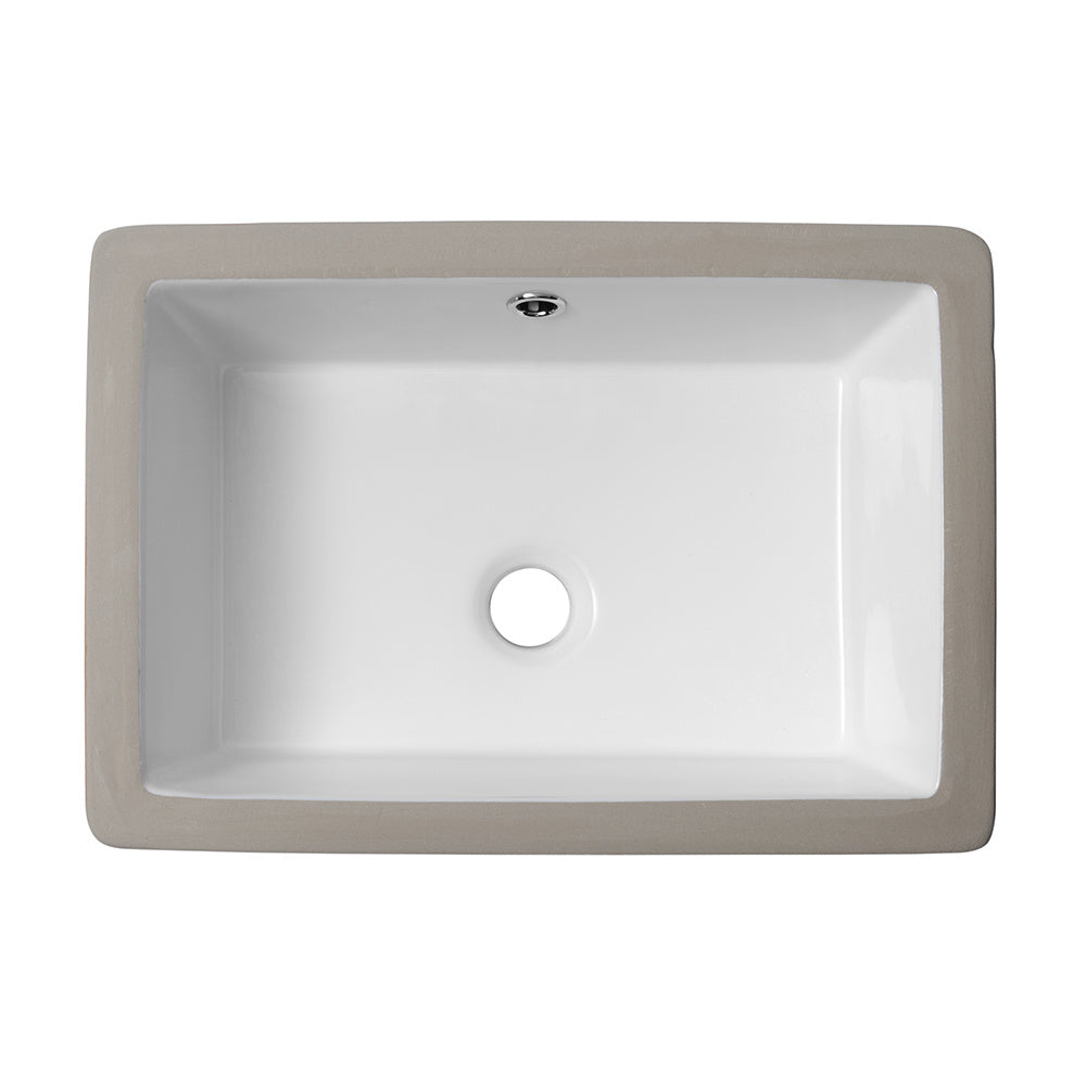 Bathroom Undermount Vessel Sink Pure White Porcelain Ceramic Lavatory Vanity Sink