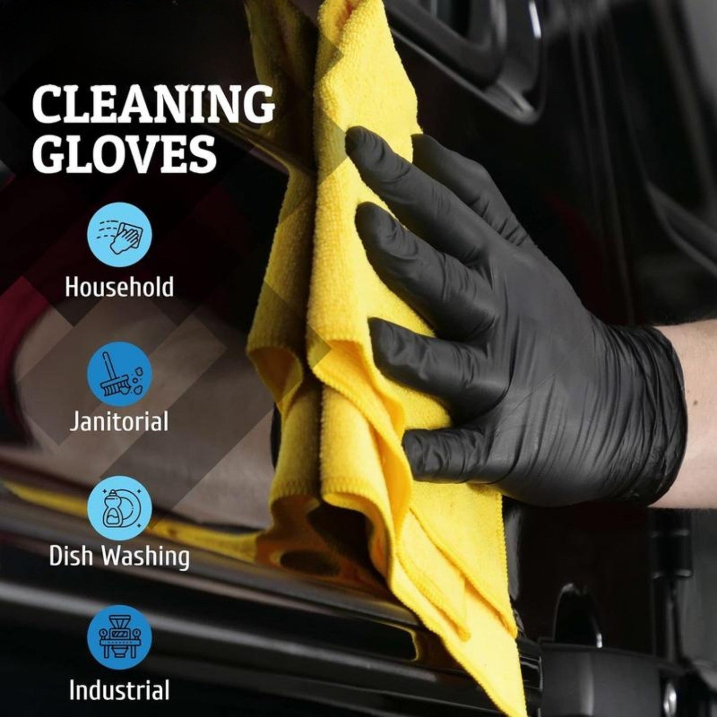 200pcs Black disposable nitrile gloves  are used for safe household cleaning in work, kitchen, cooking, and garden environments(Prohibited from selling on Amazon)Ban on Amazon sales