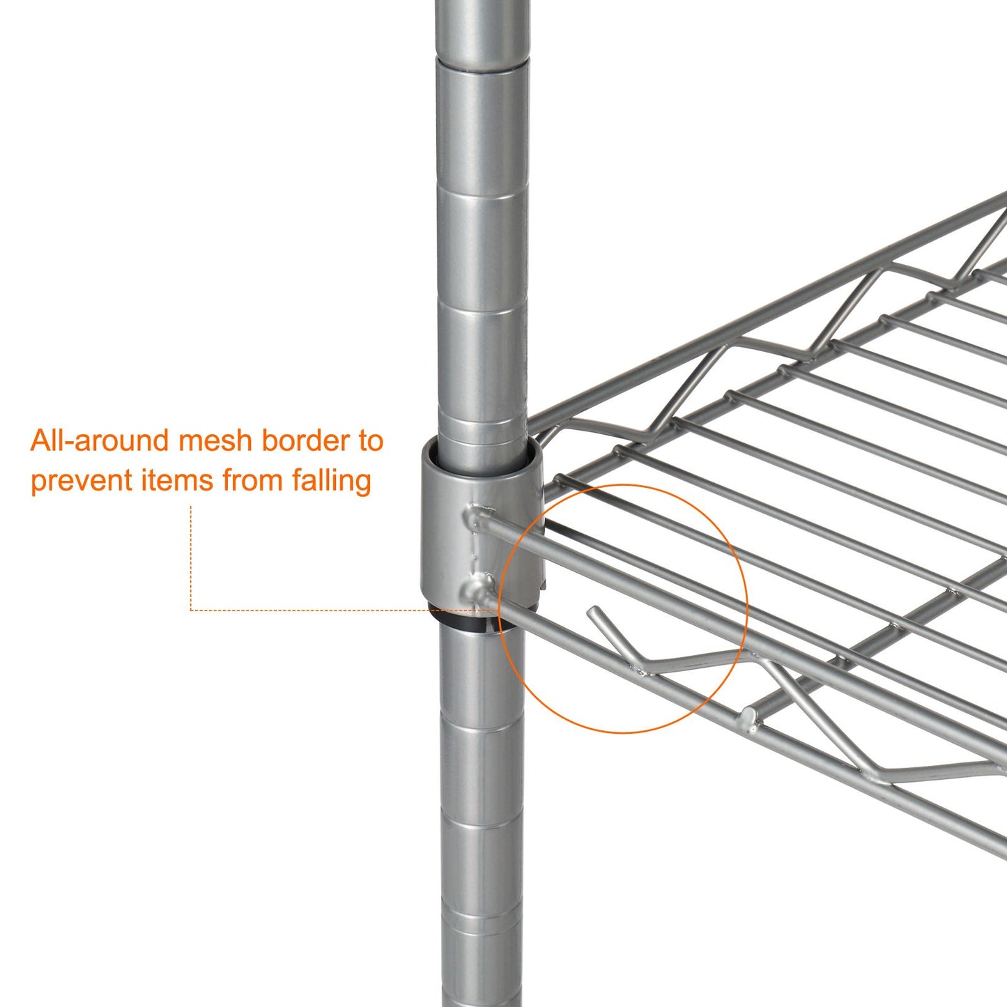 Home Kitchen Supplies Furniture, 5-Tier Metal Shelving Racks, Adjustable Metal Storage Racks, 5-Tier Shelving Unit with Leveling Feet, 13.5" D x 29" W x 59" H, 550 lb Weight Capacity