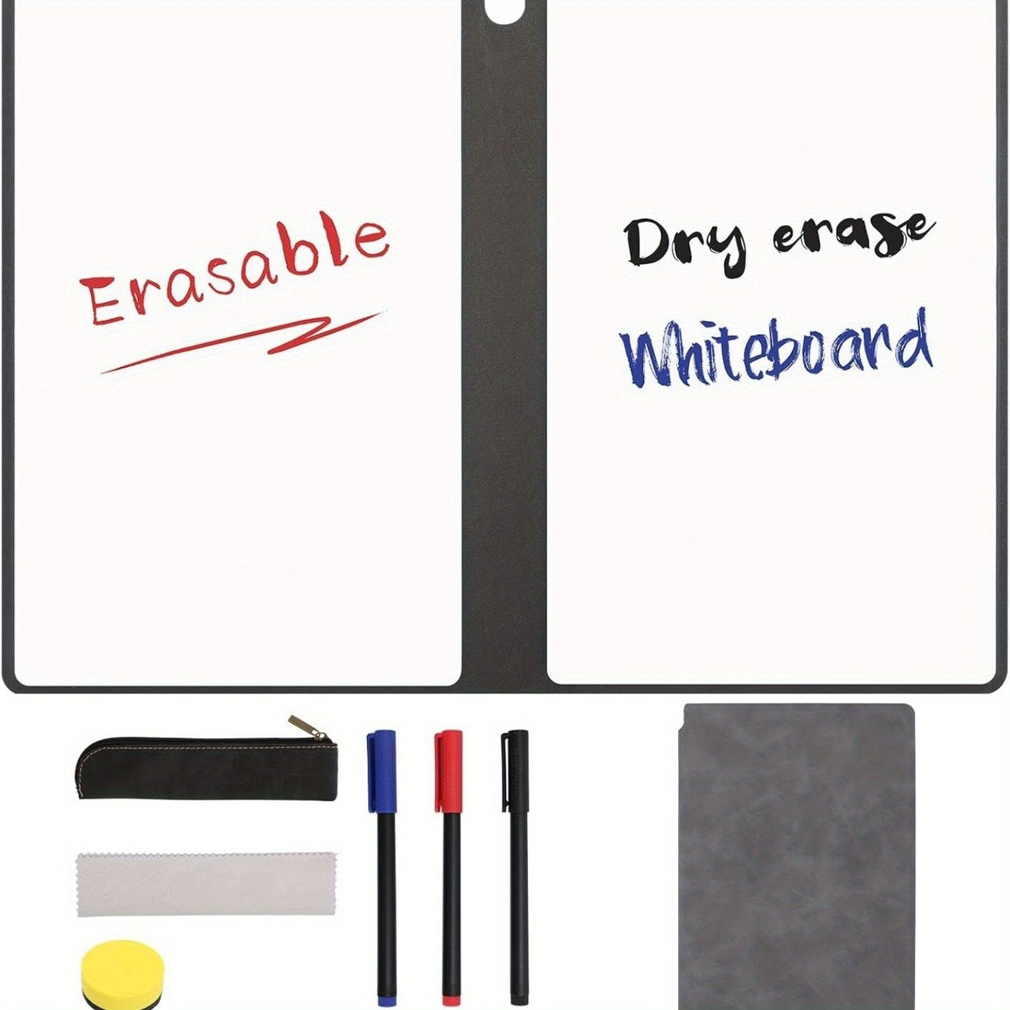 Small Dry Erase Board, Double Sided Folding Whiteboards, Mini Portable Foldable Whiteboard 9.4x6.4 Inch, Use the Board to Write Your Notes, Chores, Activities, Goals and to-dos, Personal Marker Board