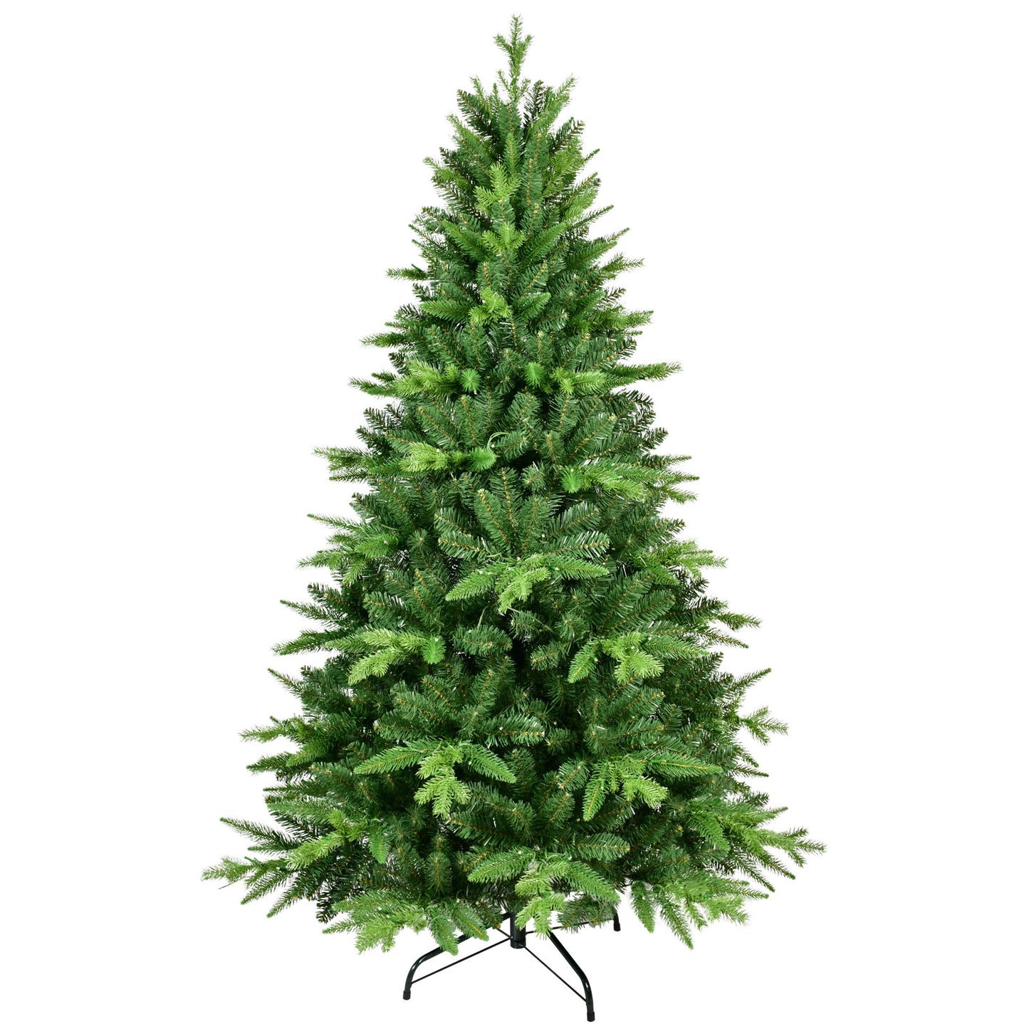 6FT PE/PVC Mixed Automatic Christmas Tree With Lights Xmas Decoration Light Up Holiday Season