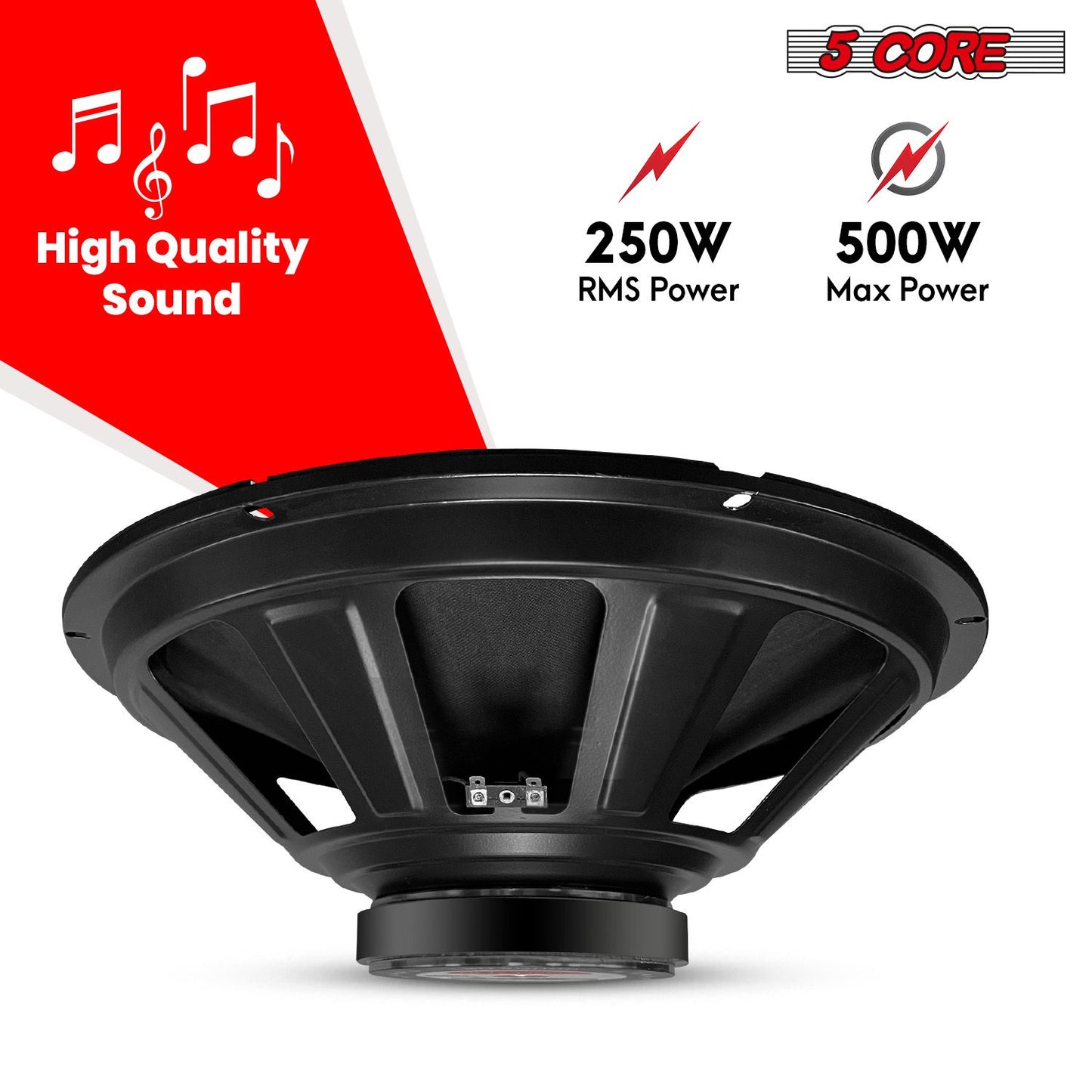 5 Core 15 Inch Subwoofer Speaker 2000W Peak 8 Ohm Full Range Replacement DJ Woofer - FR 15 140 MS