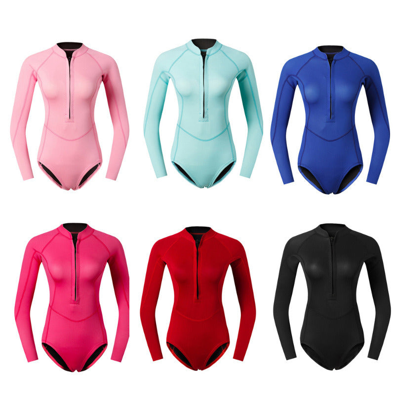 2024 Women's 2MM Neoprene Snorkeling Wetsuits Keep Warm Scuba Water Sport Spearfishing Surfing Diving Suit Bathing Swimwears