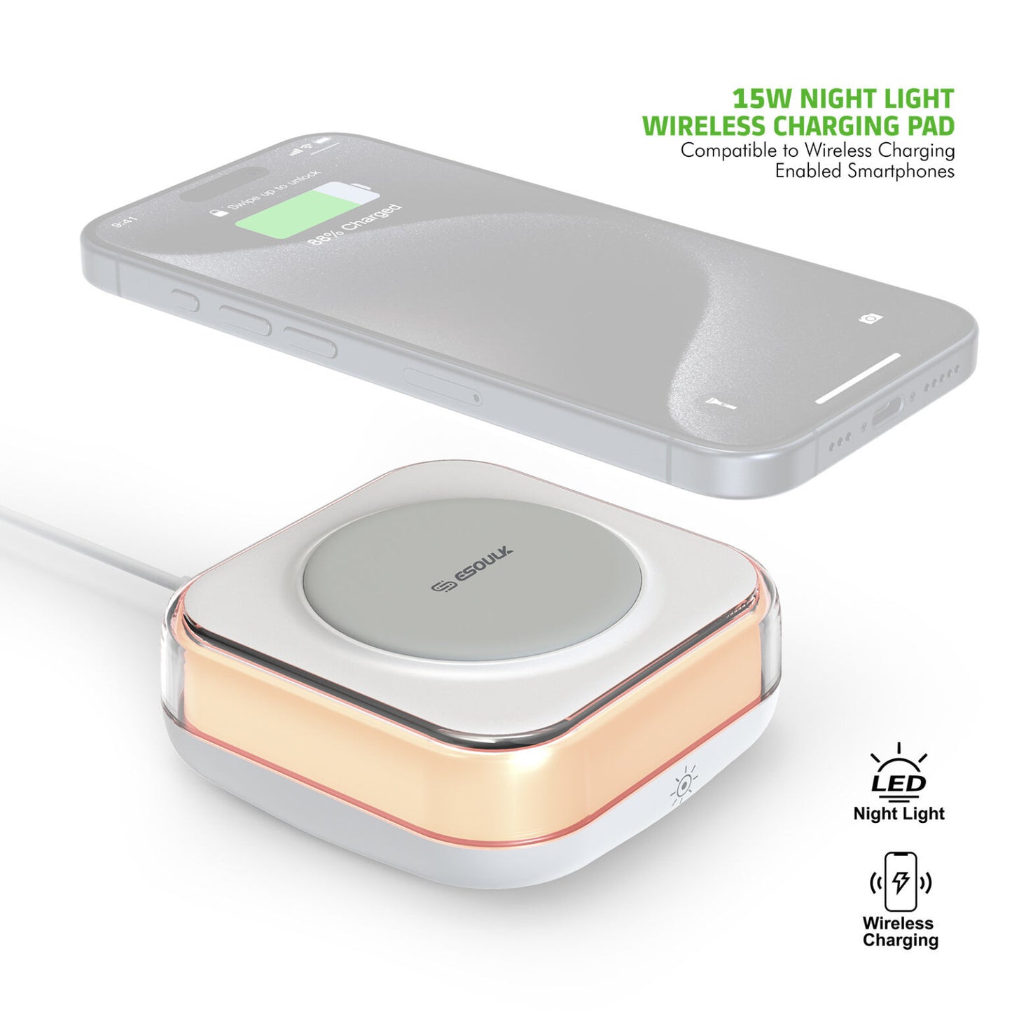 Light + Power + Sleep Wireless Charger