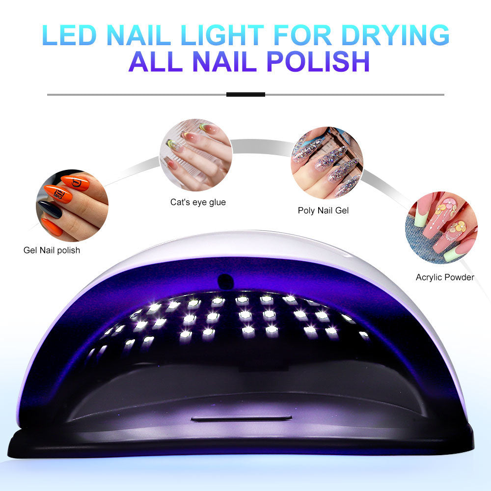 72LEDs Nail Drying Lamp For Manicure Professional Led UV Drying Lamp With Auto Sensor Smart Nail Salon Equipment Tools