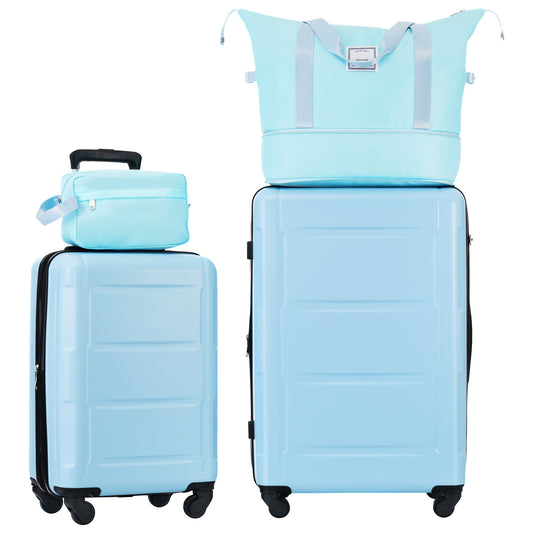 2 Piece Luggage Set with Bags Expanable Spinner Wheels ABS Lightweight Suitcase with TSA Lock 20inch+24inch