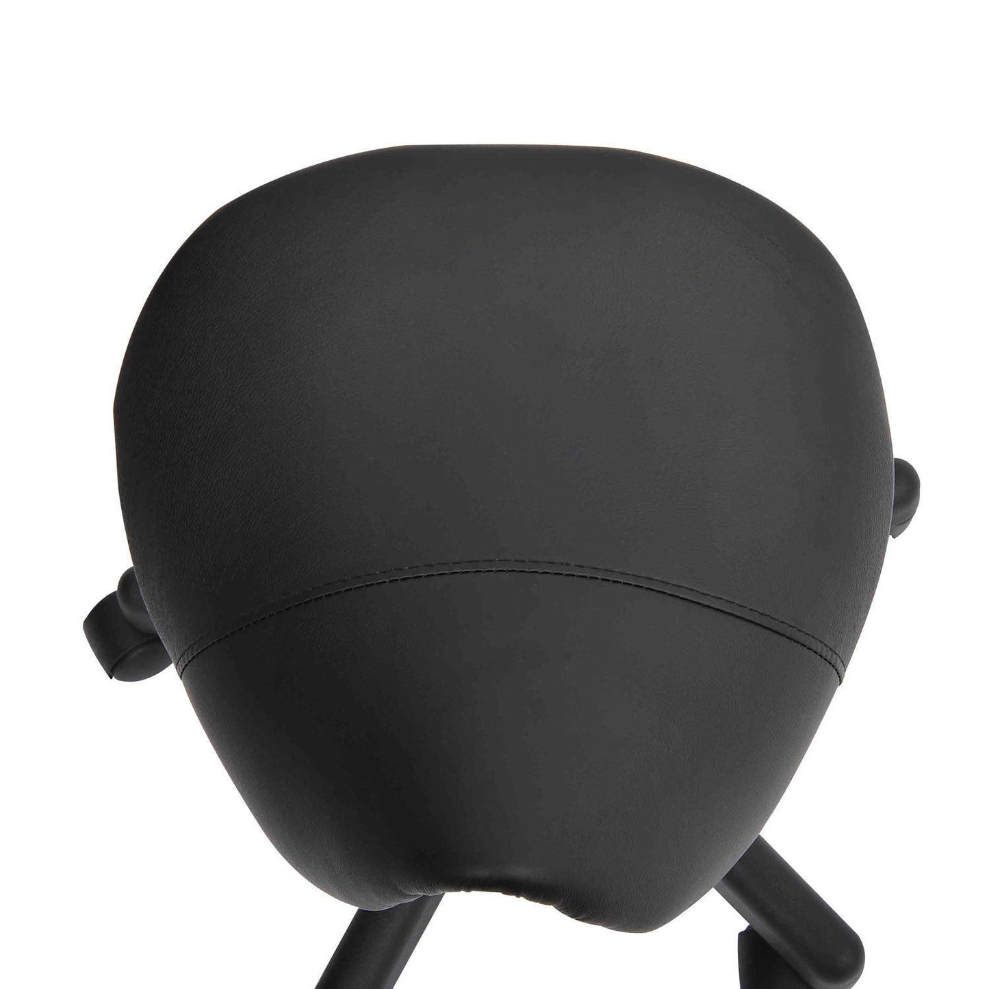 Rolling Saddle Stool, Swivel Salon Chair, Ergonomic Faux Leather Stool, Adjustable Height with Wheels for Spa, Salon, Massage, Office, Black