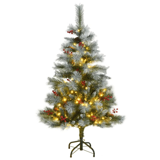 Artificial Hinged Christmas Tree 150 LEDs 47.2"