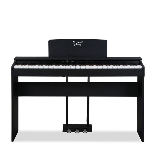 [Do Not Sell on Amazon]Glarry GDP-105 88 Keys Standard Full Weighted Keyboards Digital Piano with Furniture Stand, Power Adapter, Triple Pedals, Headphone, for All Experience Levels Black