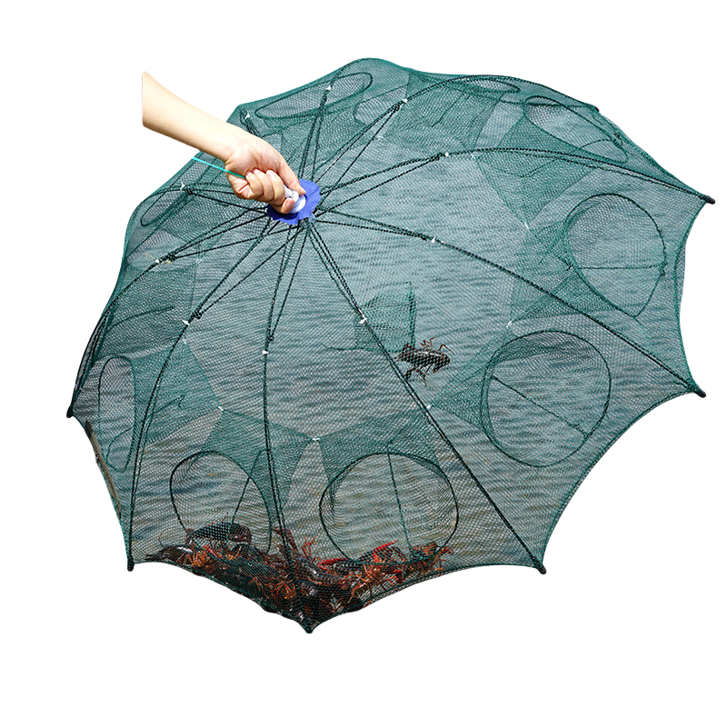 Portable Folding Fishing Lure Shrimp Minnow Crab Lure Net Umbrella Net Shrimp Cage Fishing Hand Cast Net Fishing Cage Cover Cage