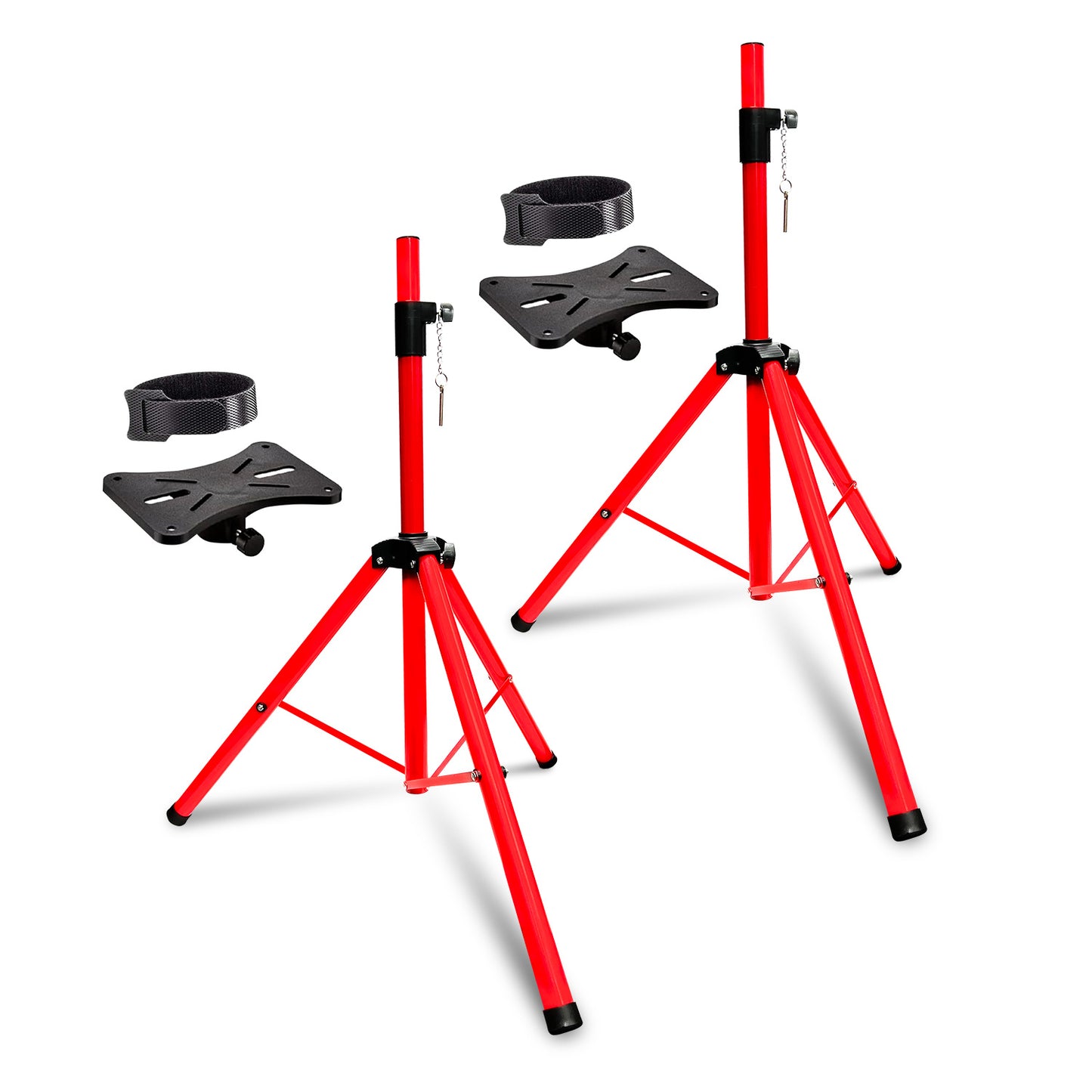 5 Core Speaker Stand Tripod Floor Tall Pair Adjustable Up to 72 Inch DJ Studio Monitor Stands Pole Mount  - SS ECO 2PK WoB