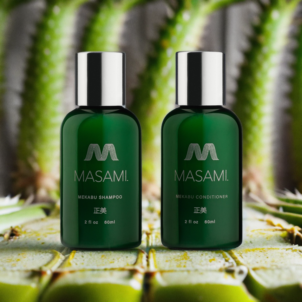 MASAMI Mekabu Hydrating Travel Shampoo & Conditioner