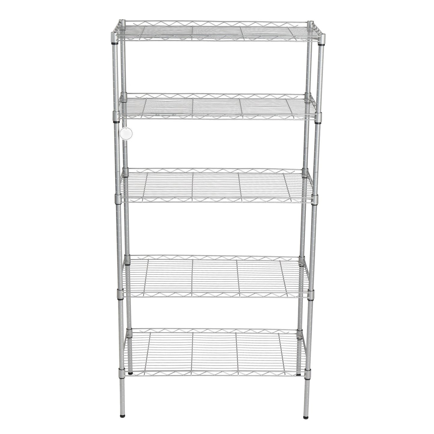 Home Kitchen Supplies Furniture, 5-Tier Metal Shelving Racks, Adjustable Metal Storage Racks, 5-Tier Shelving Unit with Leveling Feet, 13.5" D x 29" W x 59" H, 550 lb Weight Capacity