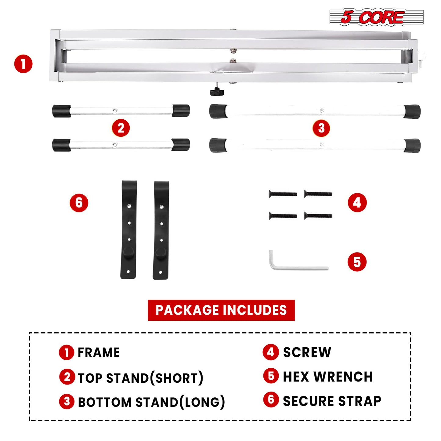 5 Core Keyboard Stand Digital Piano Riser Adjustable X Style Electric Key Board Casio Synth Holder Foldable Portable Fits 54 61 88 Keys - KS 1X