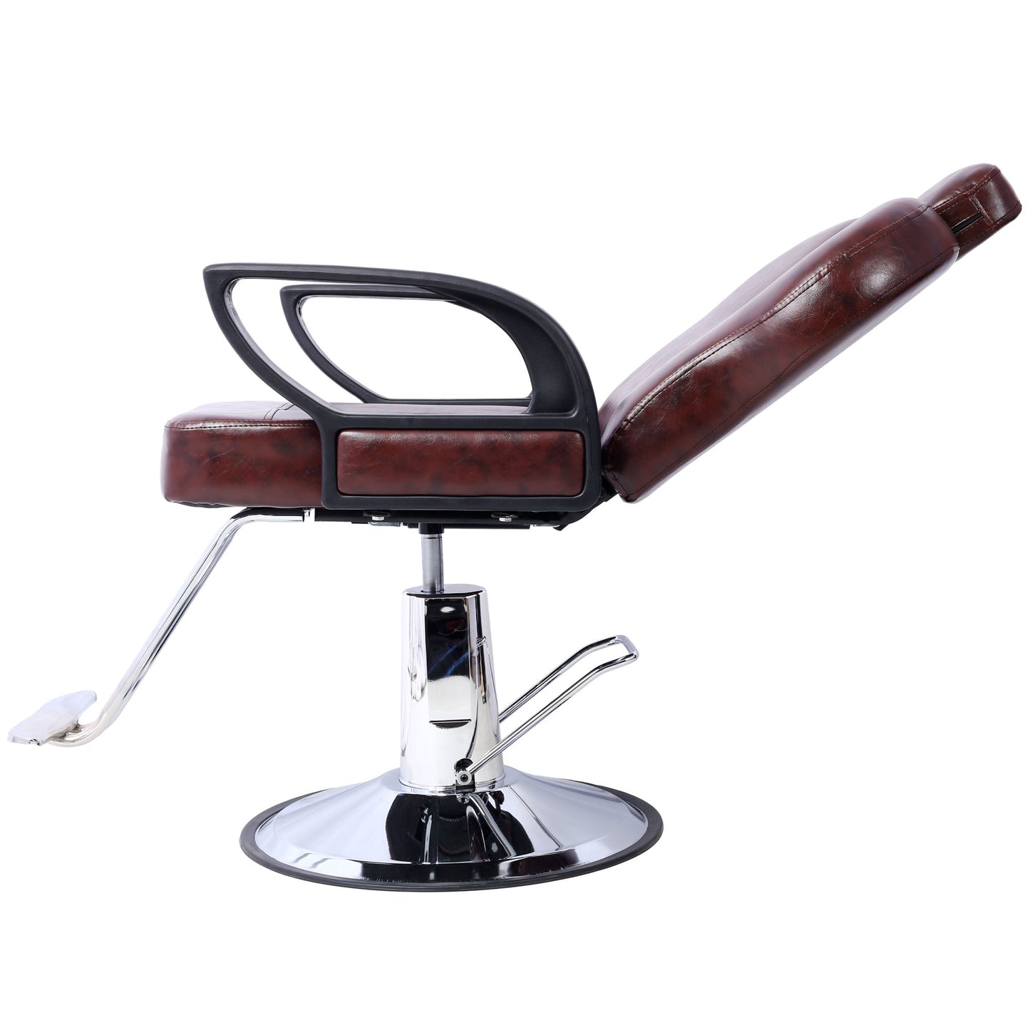 Artist hand Hair Stylist All Purpose Barber Chair for Barbershop Salon Chair,Heavy Duty Hydraulic Barber Chair Spa Furniture Shampoo Reclining Extra Wider Seat Beauty Hair Salon Equipment ,brown