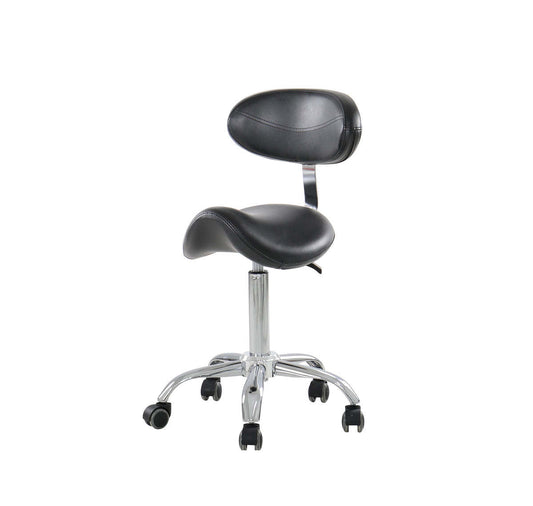 Pala Saddle Salon Facial chair swiveling with backrest black