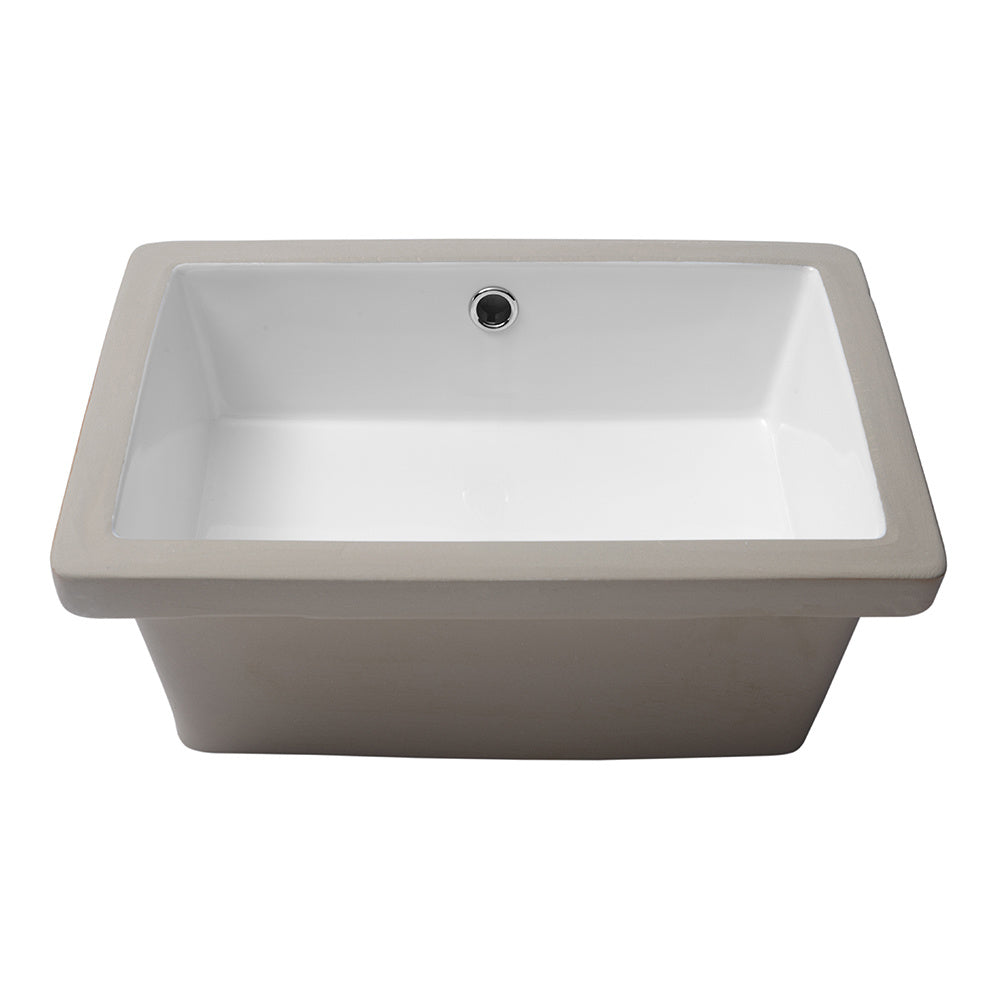 Bathroom Undermount Vessel Sink Pure White Porcelain Ceramic Lavatory Vanity Sink