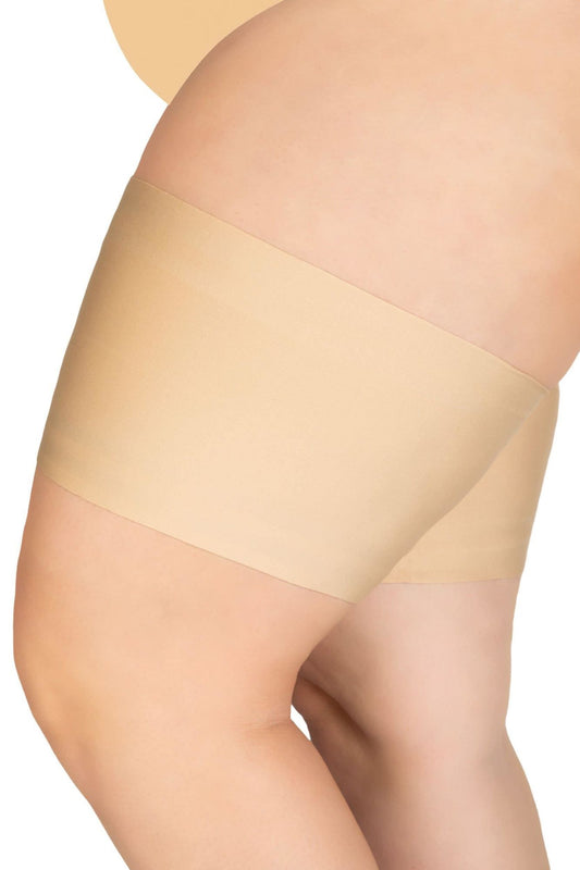 Women Elastic Thigh Bands Natural Color Anti Chafing Prevent Thigh Rubbing Satin 3XL Size