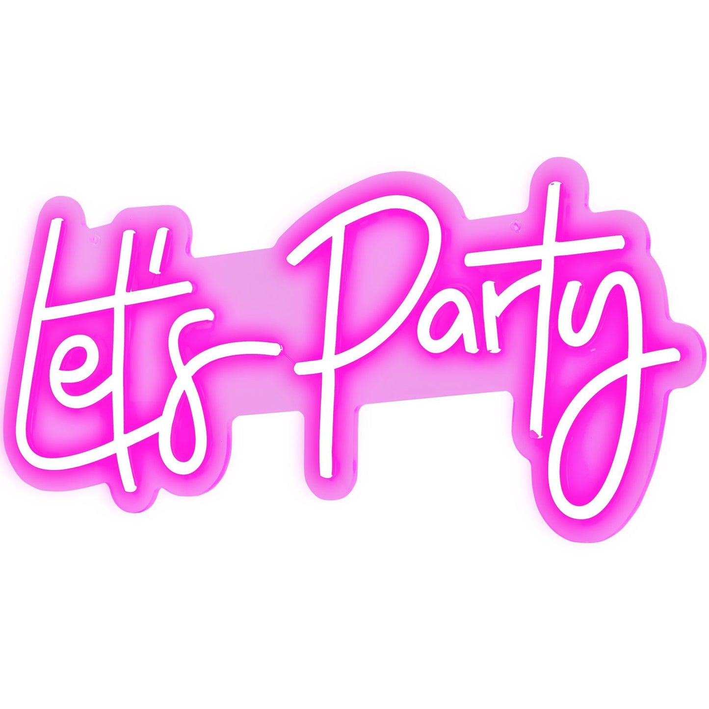 VEVOR Let's Party Neon Sign, 23"X10" Neon Sign for Wall Decor, Adjustable Brightness Pink Neon Light Sign with Remote Control and Power Adapter, for Party/Wedding Celebration/Home Decoration