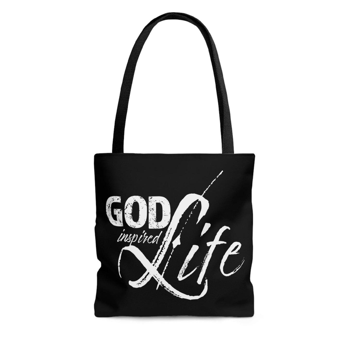 Canvas Tote Bag God Inspired Life Inspirational Quote Bible Affirmation Print