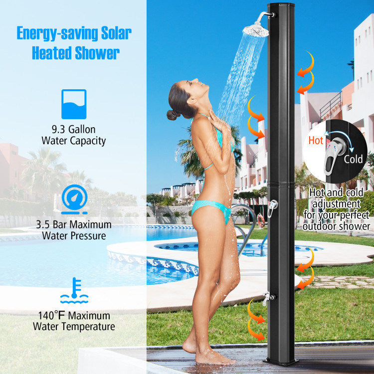 7.2 Feet Adjustable Outdoor Solar Heating Shower Head