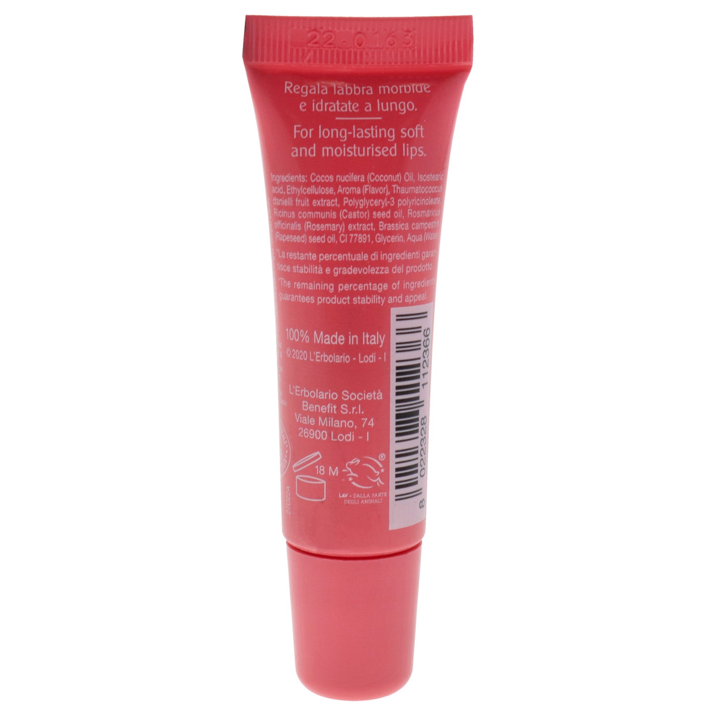 Dreamy Lip Butter - Coconut by LErbolario for Women - 0.33 oz Lip Balm