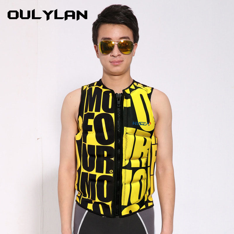 Oulylan Neoprene Life Vest Men Women Life Jacket Buoyancy Lifejacket Fishing Surfing Life Vest Swimming Floating Swimsuit