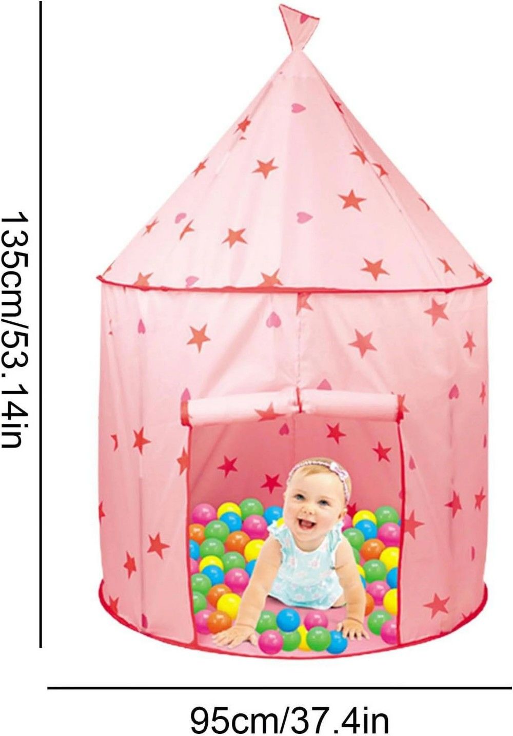 Kids Princess Tent, Children Play Princess Tent, Indoor Fabric Playhouse for Children Ages 3+