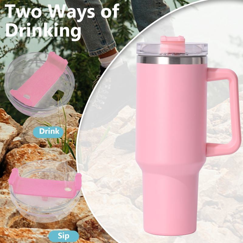 Vacuum Mug 40oz Insulated Mug with Lid & Straw