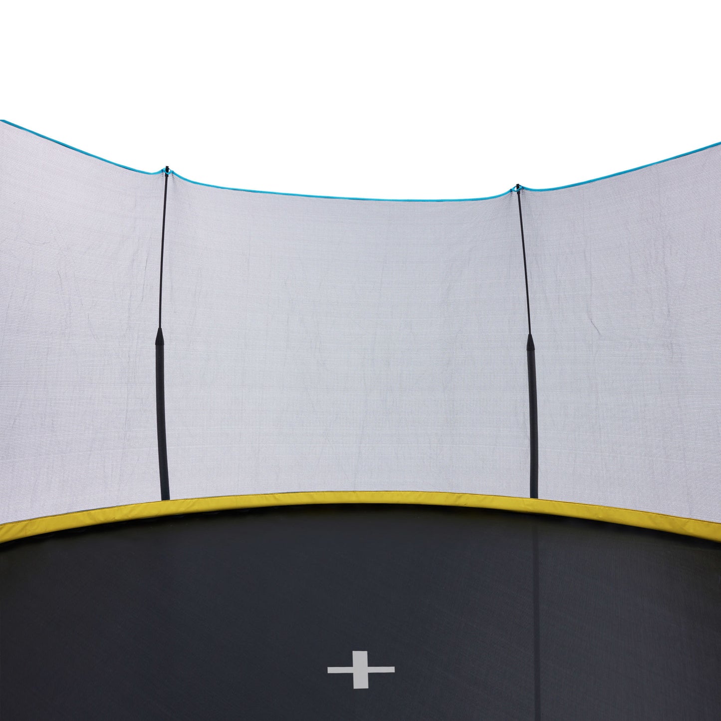 YC 14FT Recreational Trampolines with Enclosure for Kids and Adults with Patented Fiberglass Curved Poles Pumpkin-Blue