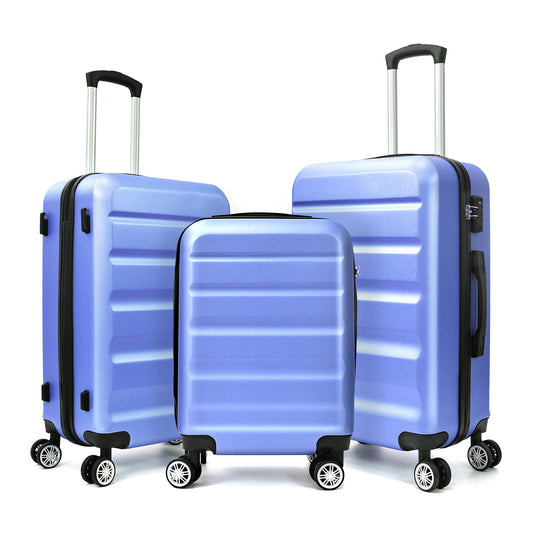 3-Piece Luggage(20inches,24inches,28inches)Featuring 360°Rotating Wheels and TSA Lock ABS Hard Shell yet Practical Design Suitable for both Men and Women