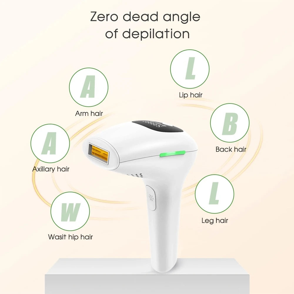 Professional Laser Epilator IPL Hair Removal Body Bikini Leg Depilatory Devic 900,000 Flashes 5 Levels Epilator Painless Electric Epilator Machine