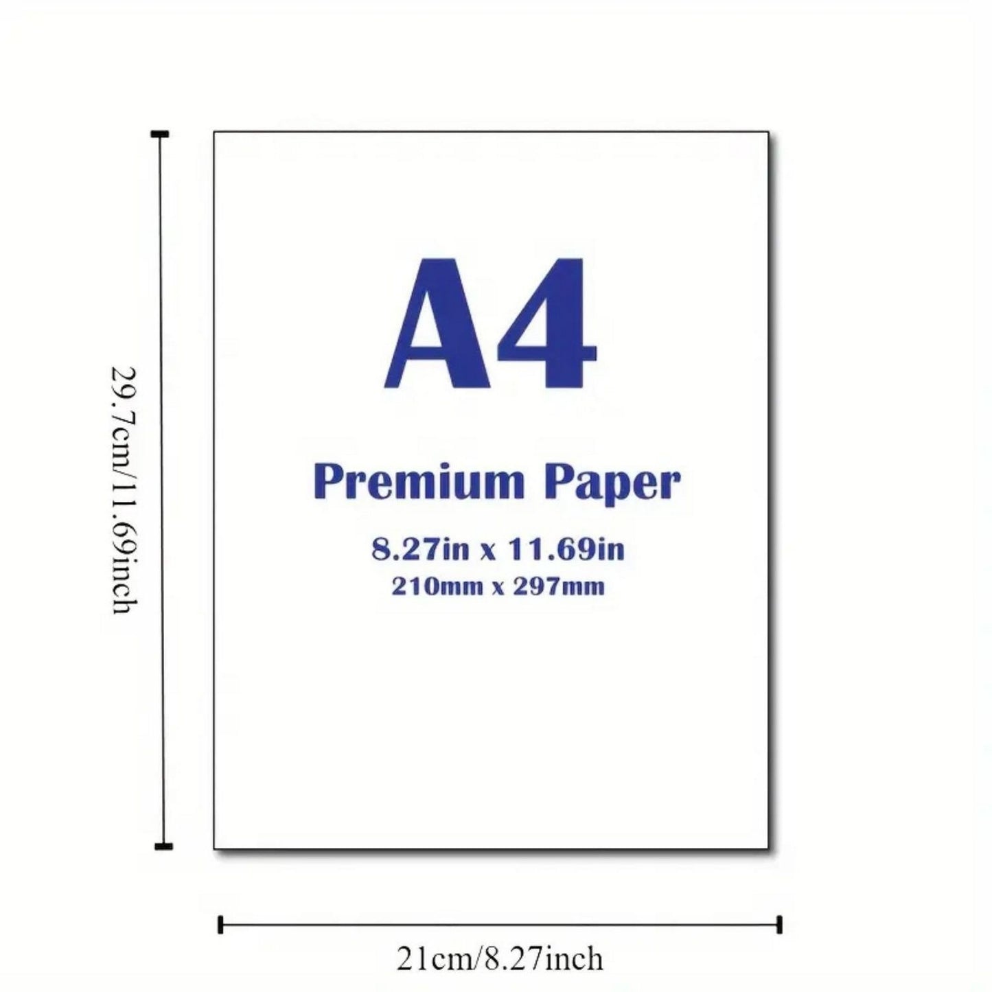 Premium 5000 Sheets of 80gsm A4 White Paper - Ideal for Copying, Printing & Writing. 500 Sheets/Pack, 10 Packs Total. Size 210x297mm (8.27"x11.69").