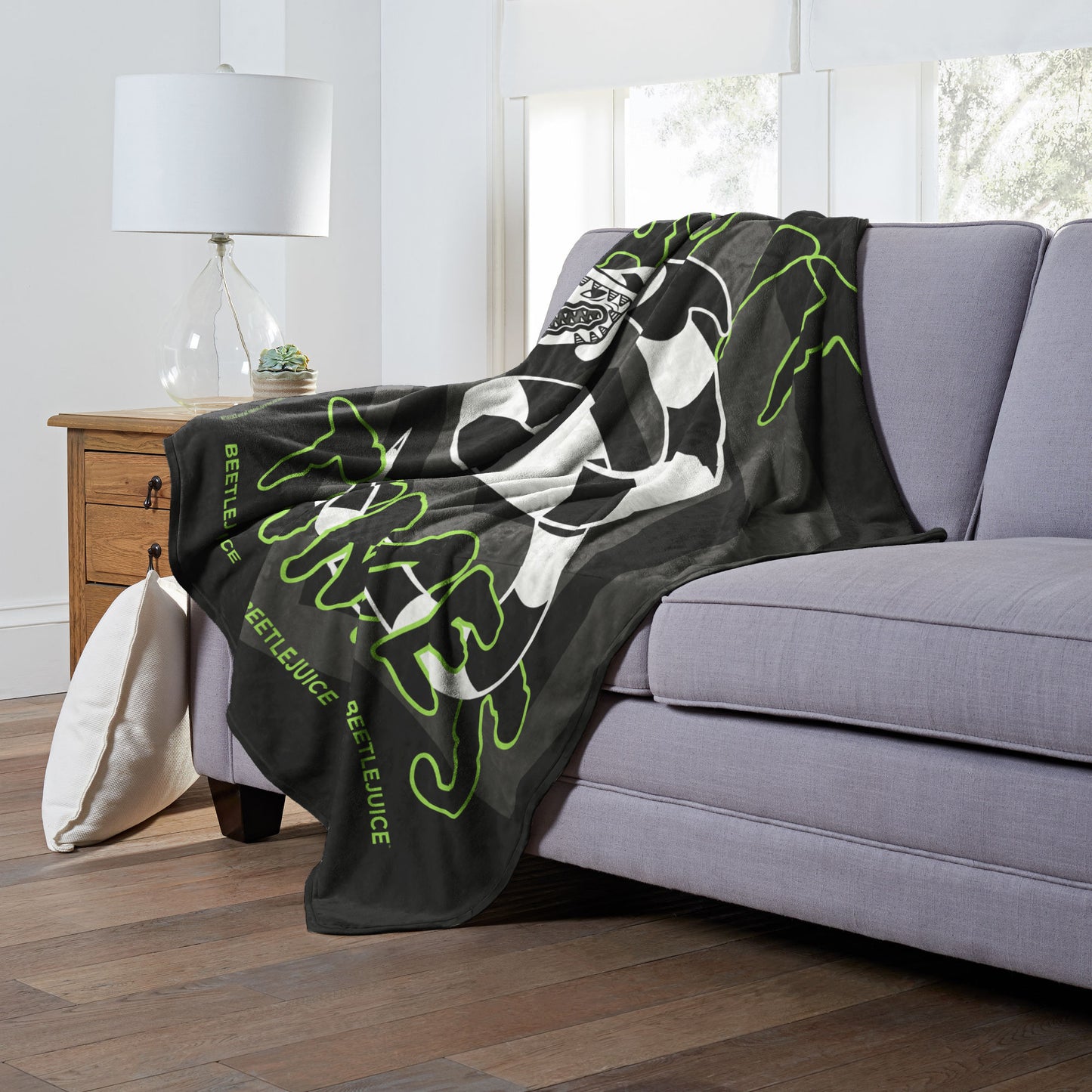 WB-Beetlejuice, Say it Three Times, Silk Touch Throw 50" x 60"