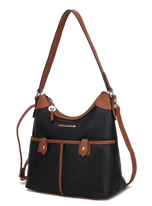 Harper Vegan Color Block Leather Women Shoulder Bag