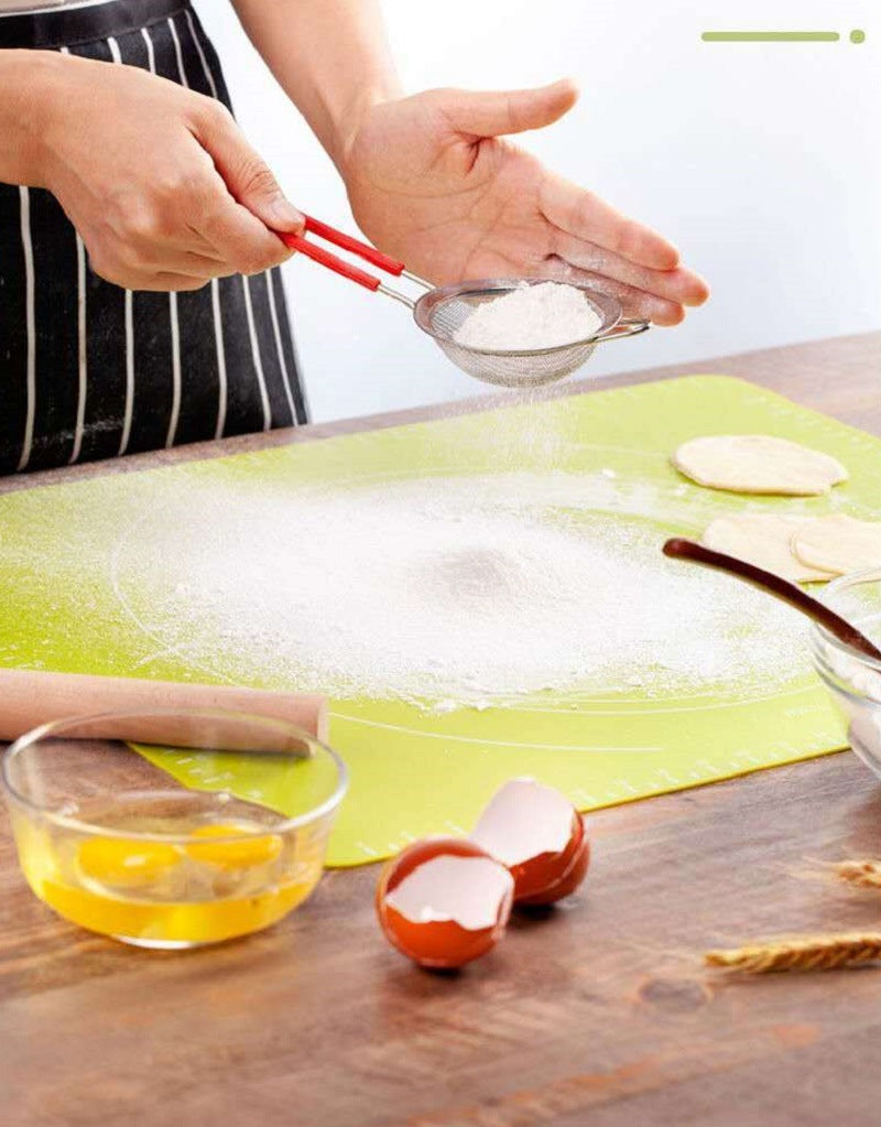 Non-Stick Silicone Dough Rolling Mat Sheet, Kneading Rolling Baking Pad with Measurement Scale Pastry Baking Mat Tool
