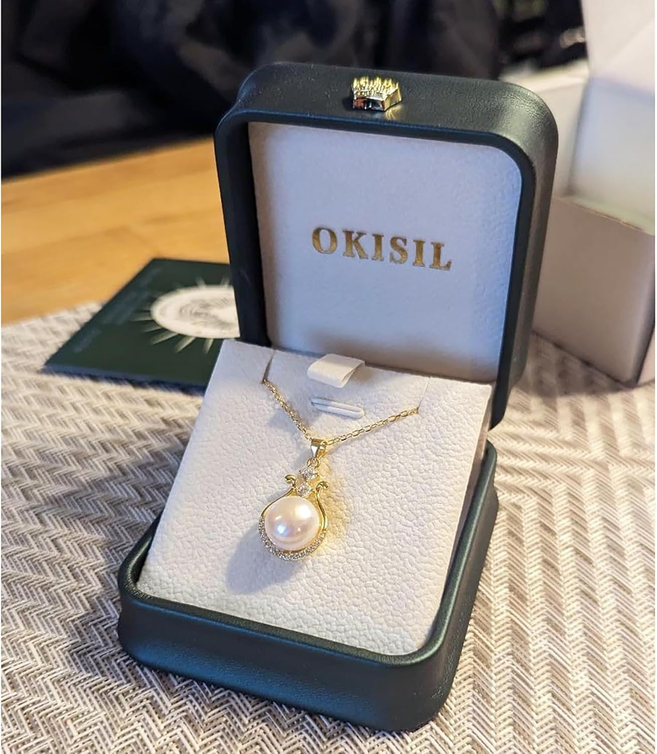 "Pearl Necklace for Women, 18K Gold Plated Real Pearl Pendant,  Genuine Premium AAA Top Grade Freshwater Pearl,  925 Sterling Silver Jewelry, Anniversary Birthday Wedding Gifts for Women (11mm)"