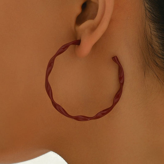 Twisted Hoop Earrings - Modern  Statement Jewelry for Women