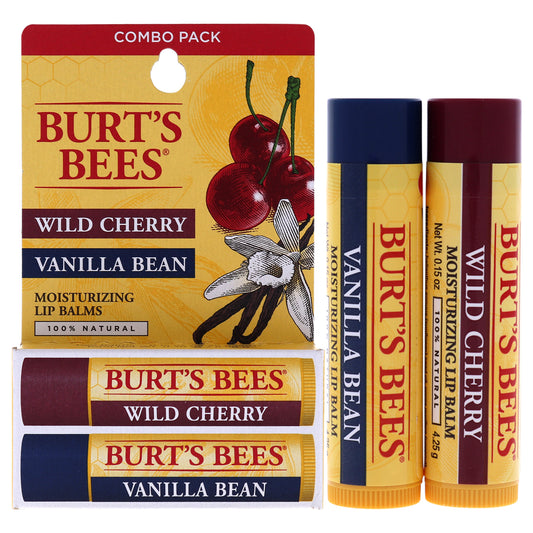 Wild Cherry and Vanilla Bean Moisturizing Lip Balm Twin Pack