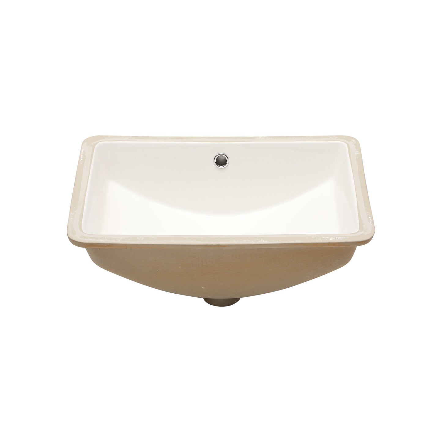 Bathroom Undermount Vessel Sink Pure White Porcelain Ceramic Lavatory Vanity Sink