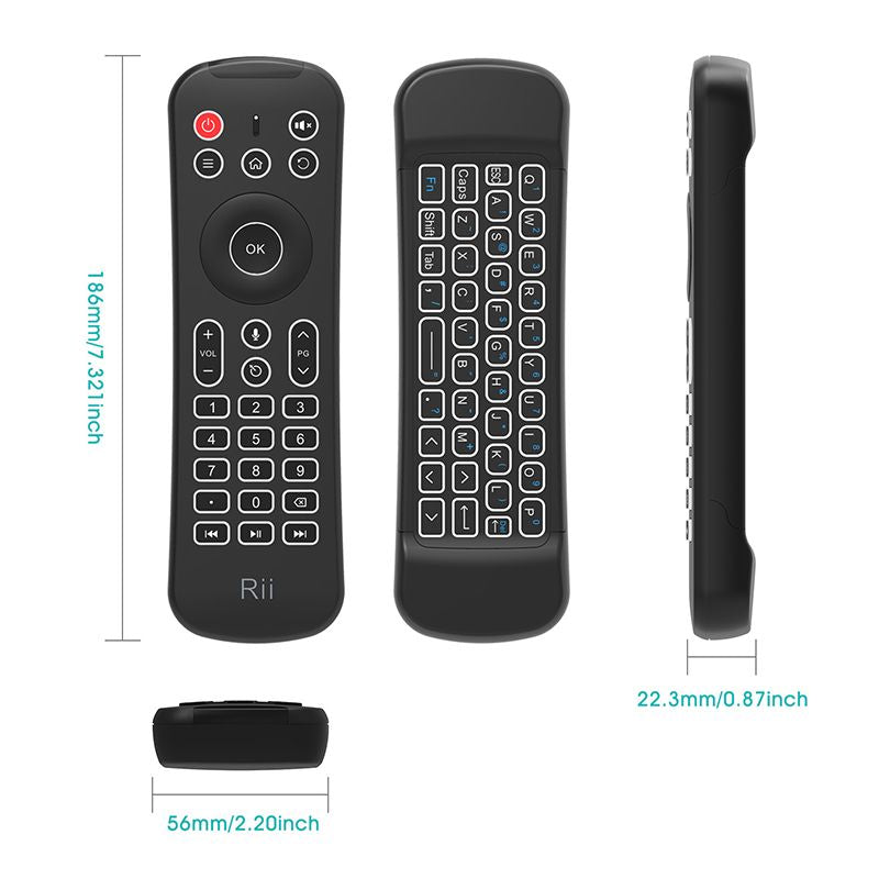 Rii MX6 2.4G Mini Wireless Keyboard Remote Control for Computer, TV, Android Set Top Box