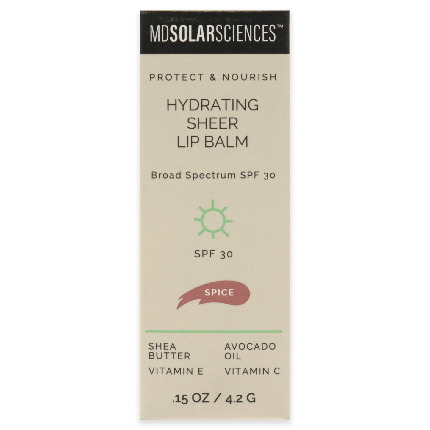 Hydrating Sheer Lip Balm SPF 30 - Spice by MDSolarSciences for Women - 0.15 oz Lip Balm